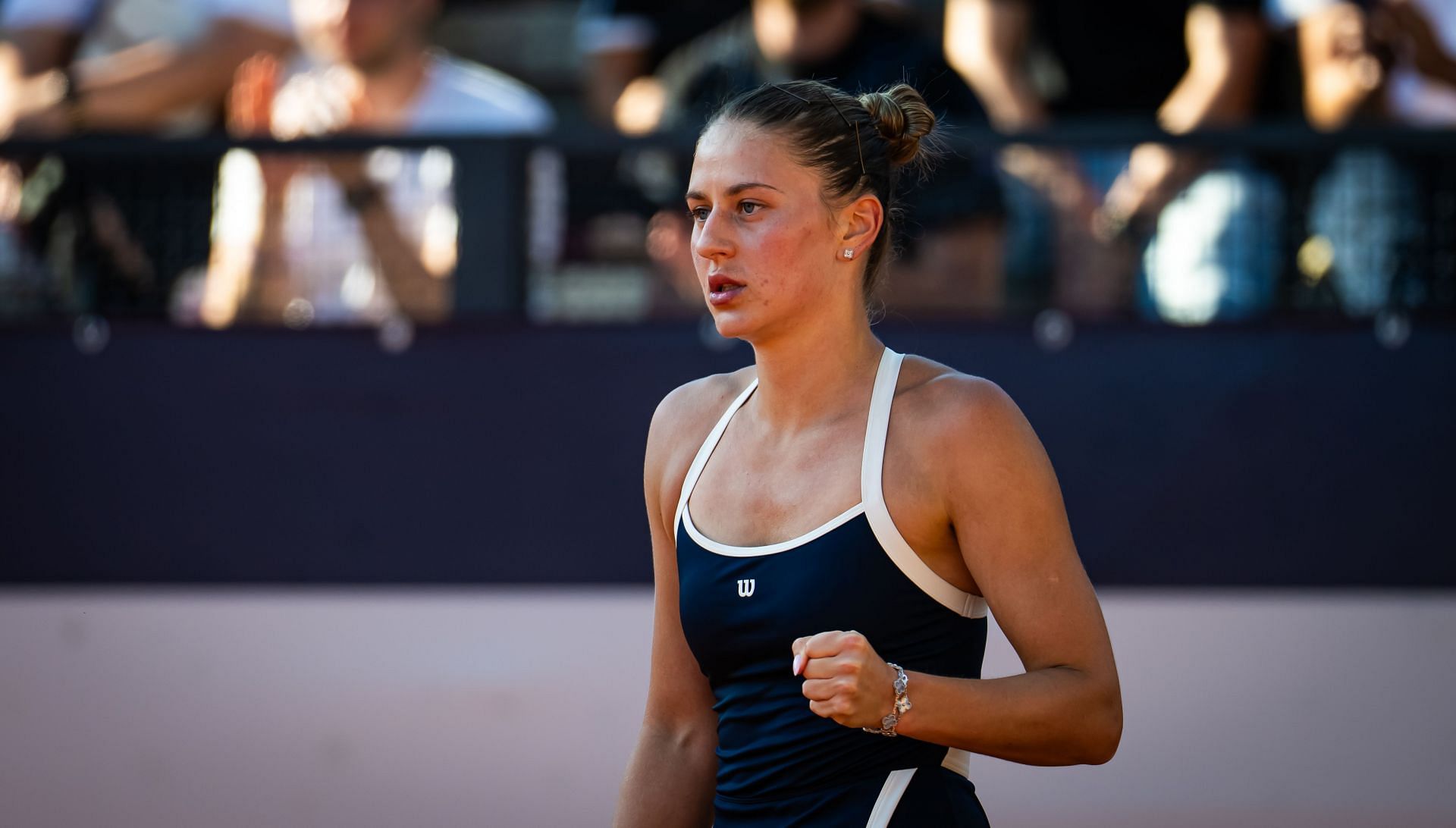 Kostyuk in action at the Internazionali BNL D'Italia 2025 - Day Five - Source: Getty